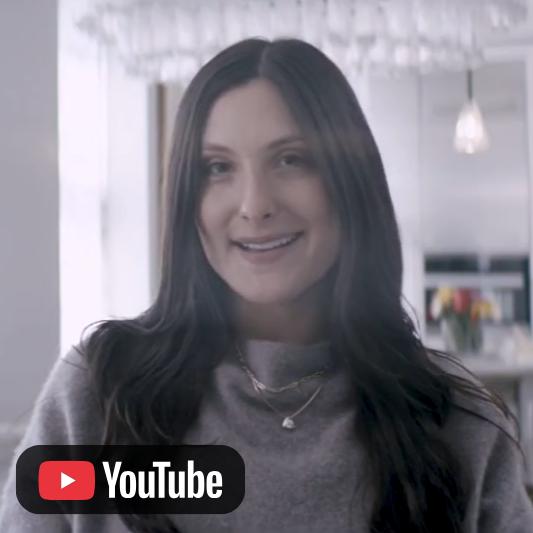 Video thumbnail featuring a person speaking on camera in a home setting, with a YouTube icon.