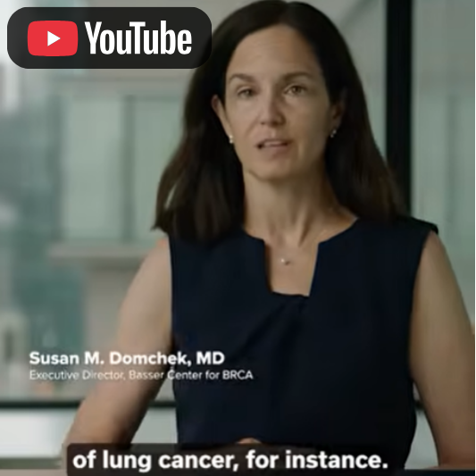Video thumbnail featuring a healthcare professional speaking on camera, with a YouTube icon and video captions visible.
