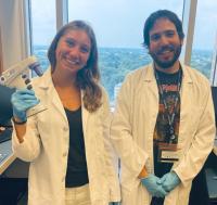 interns working in the lab